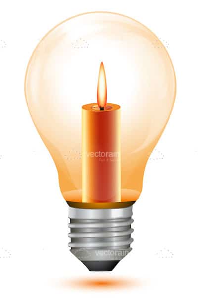 Candlelit Light bulb